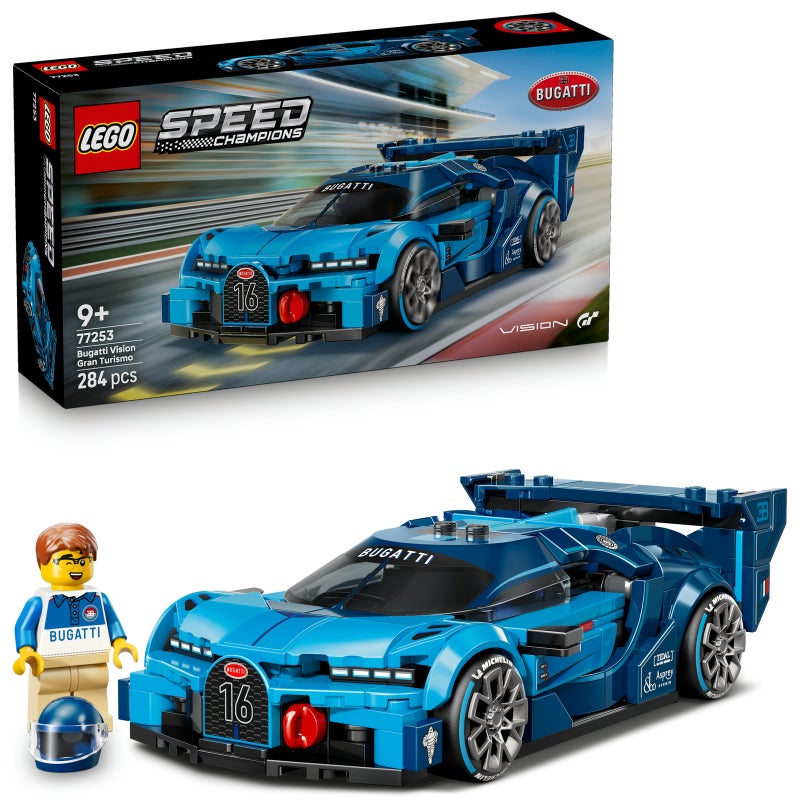 LEGO Speed Champions Bugatti Vision Gran Turismo Hyper Sports Car 77253 Building Toy Set (284 Pieces) - Image 1